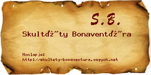 Skultéty Bonaventúra névjegykártya